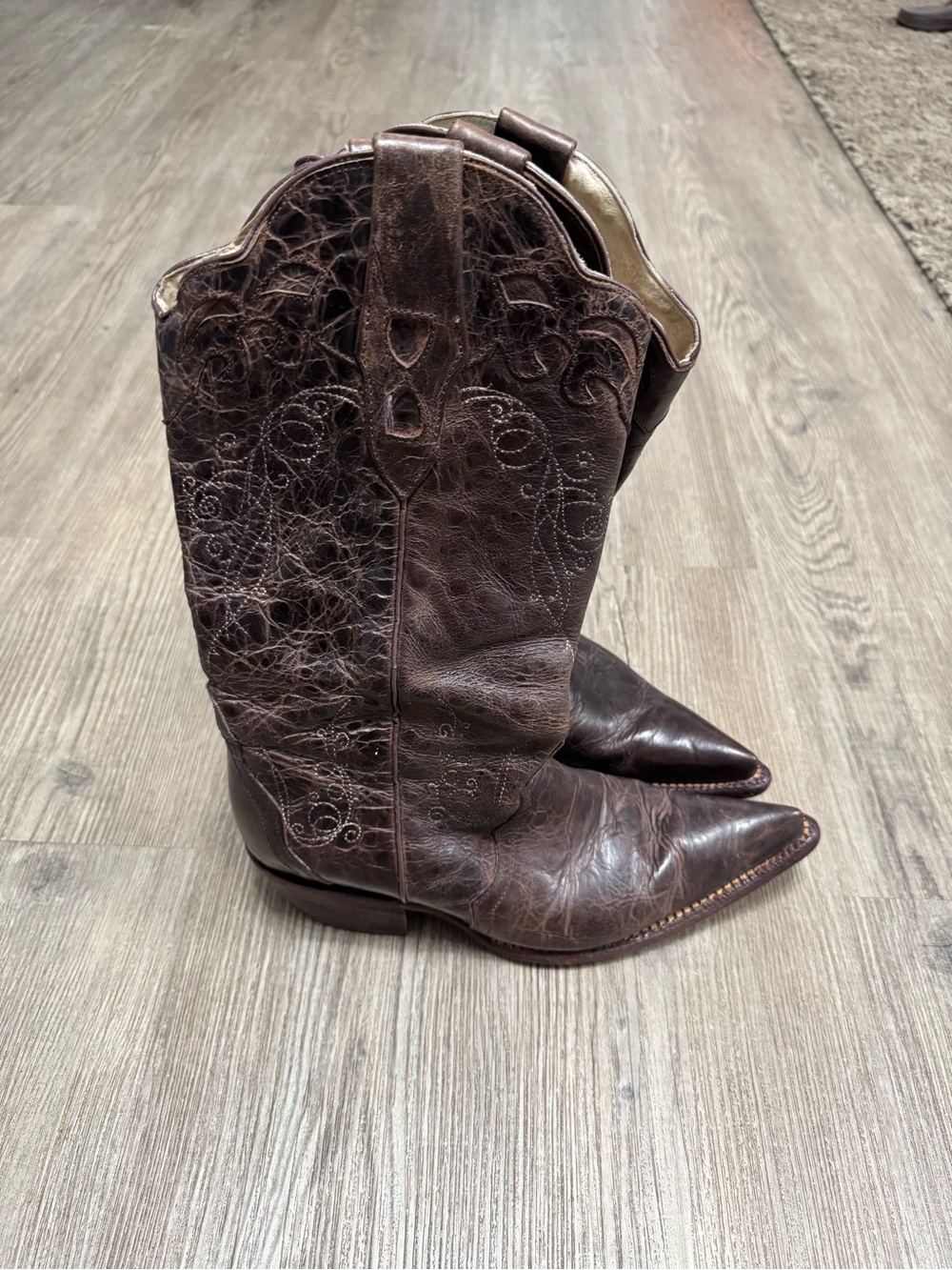 J B Dillon Women's Cowboy Western Cowgirl Boots Leather Sz 9 B.